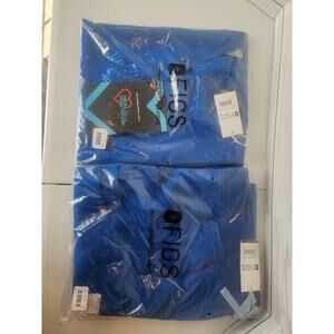 FIGS scrub Set Kade Cargo Pants and Casma Three Pocket Top Size XXL Blue